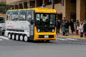 Public road testing of automated buses